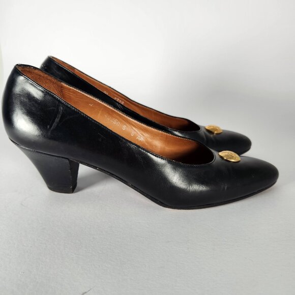 Ralph Lauren Pumps Leather Low Heel Size 8 AA - Picture 3 of 15
